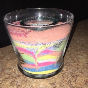 Candles vases and bottles